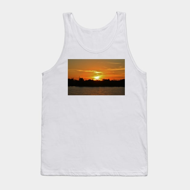 Riverfront Sunset Tank Top by Cynthia48